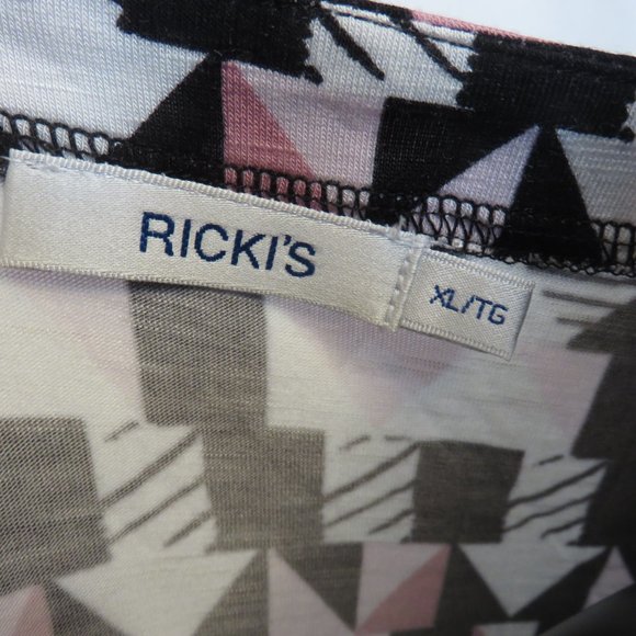 Ricki's: Black/Pink/White Blouse - Picture 6 of 7